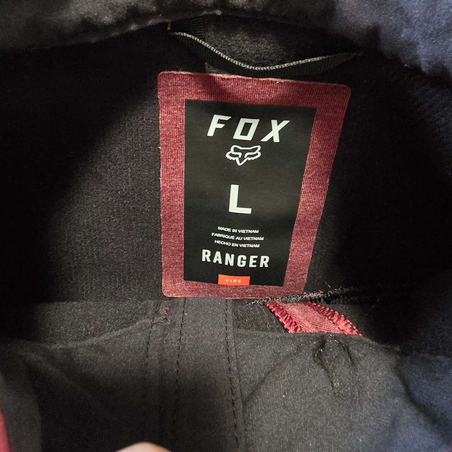 Fox Racing Ranger Fire Jacket in Dark Maroon - Size Large
