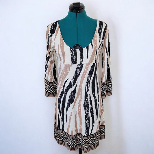 Diane Von Furstenberg Vintage Laetitia Silk Dress Animal Print in Neutral Tones