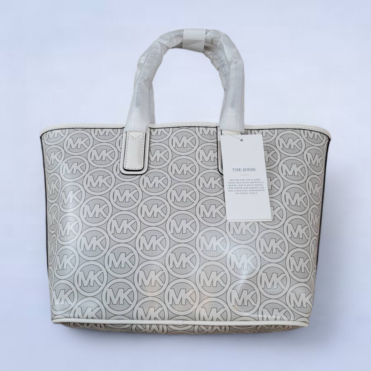 Michael Michael Kors Jodie Small Logo Jacquard Tote Bag - Optic White