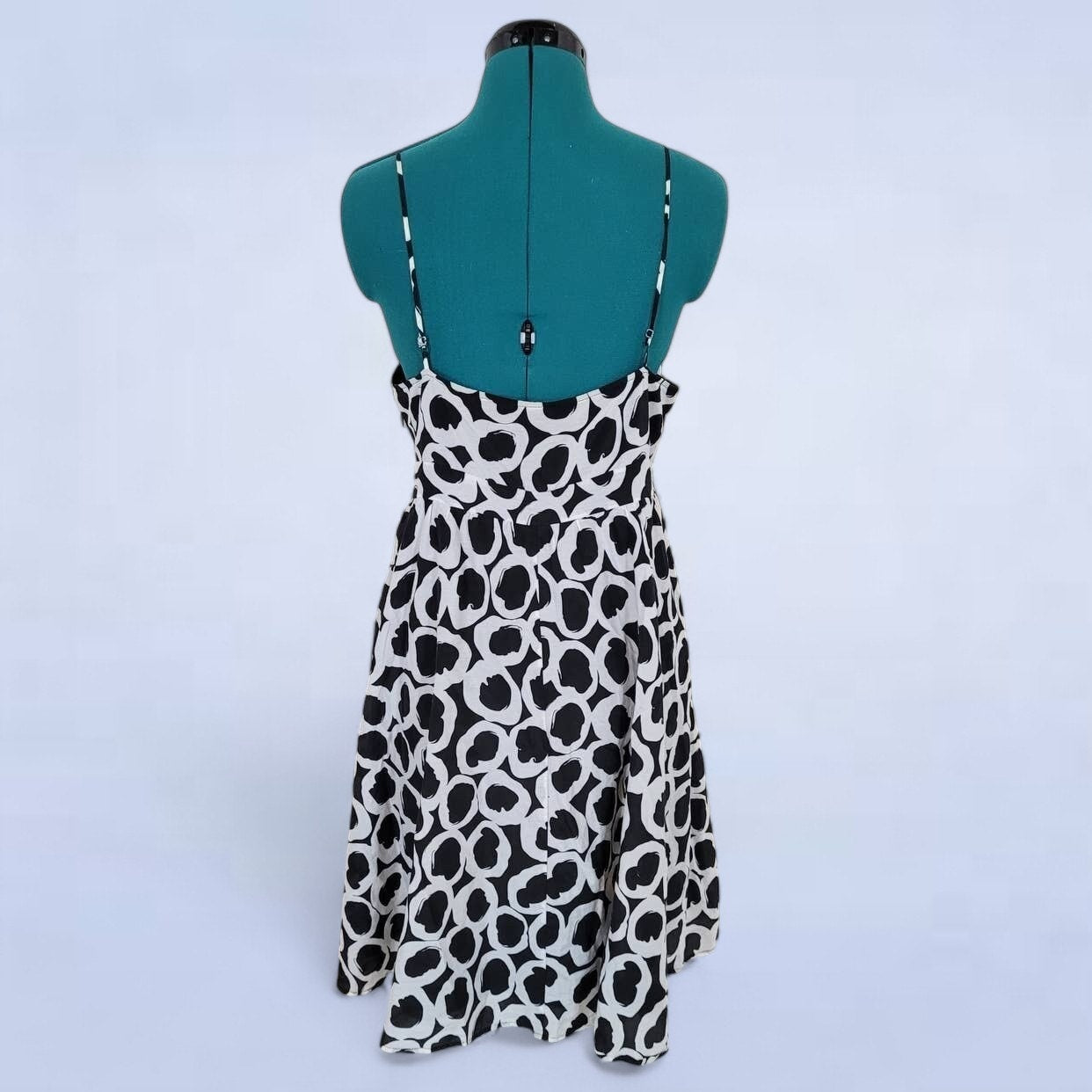 Jacob Black and White Dress Silk Blend Dress - Size 11 / 12