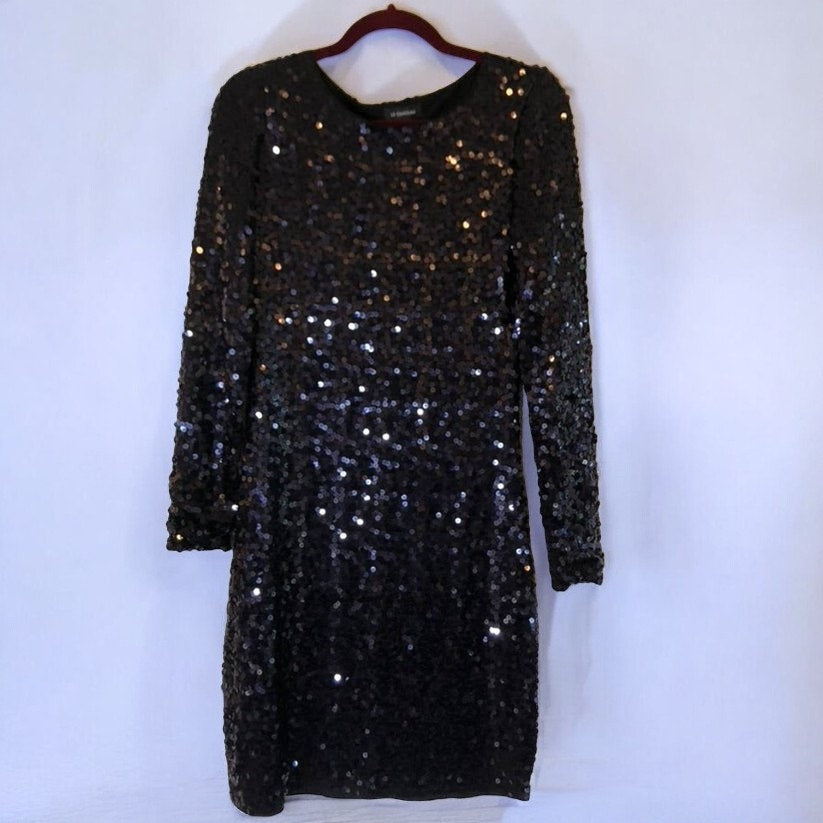 Le Chateau Sequin Jersey Mini Dress - Size Small