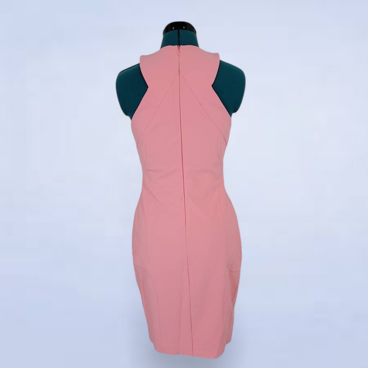 Manning Cartell Pink High Neck Bodycon Sleeveless Pencil Dress - Size 8