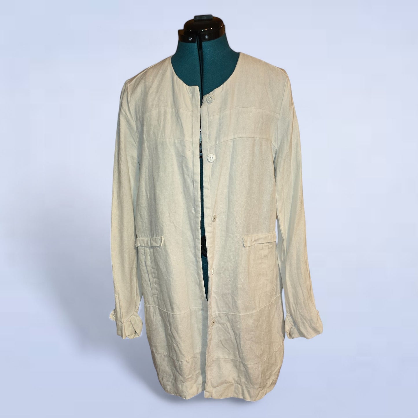 Malvin Hamburg Germany I Love Linen, 100% Linen Light Jacket - Size Large