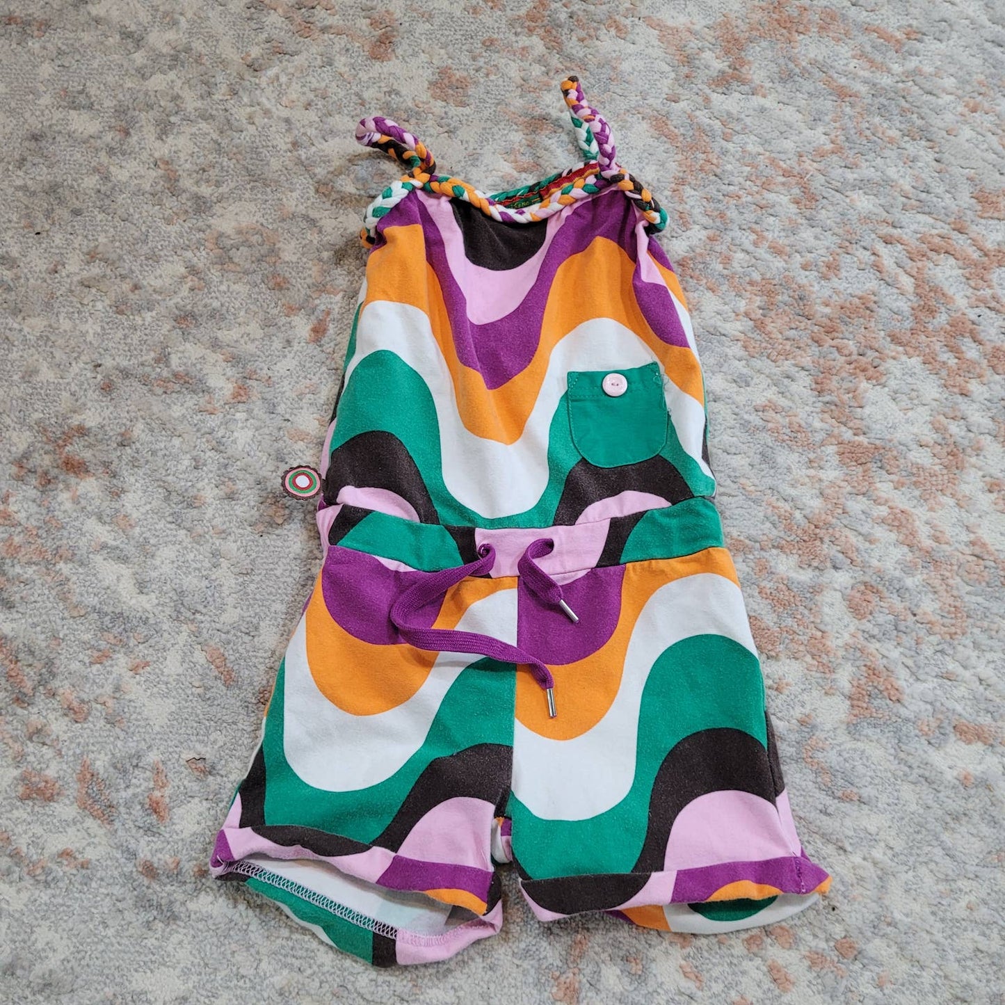 4 Funky Flavours, Colors of the World Rainbow Romper - Size 3 / 4Y