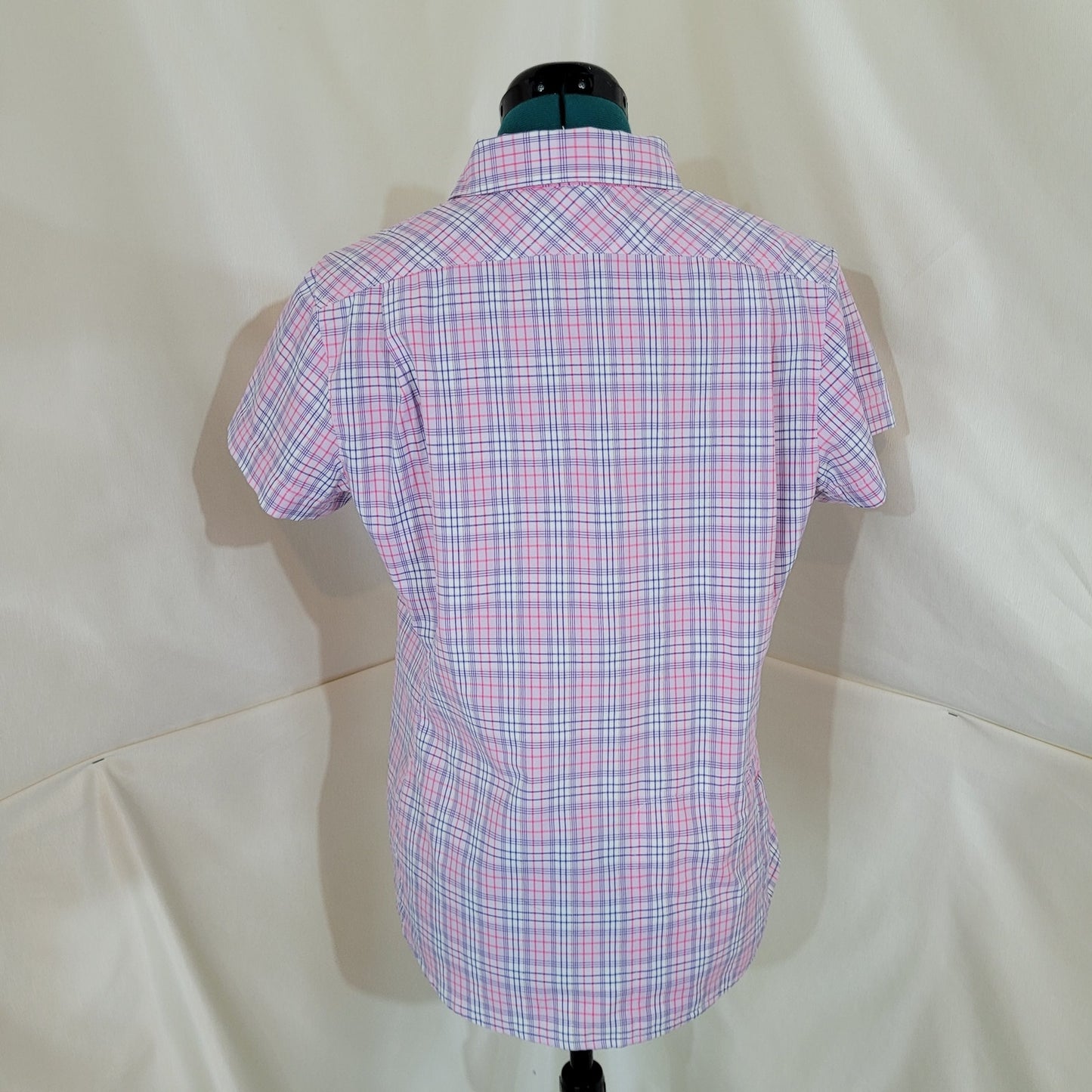 Kathmandu driMOTION Plaid Button Up Slim Fit T-Shirt - Size 12