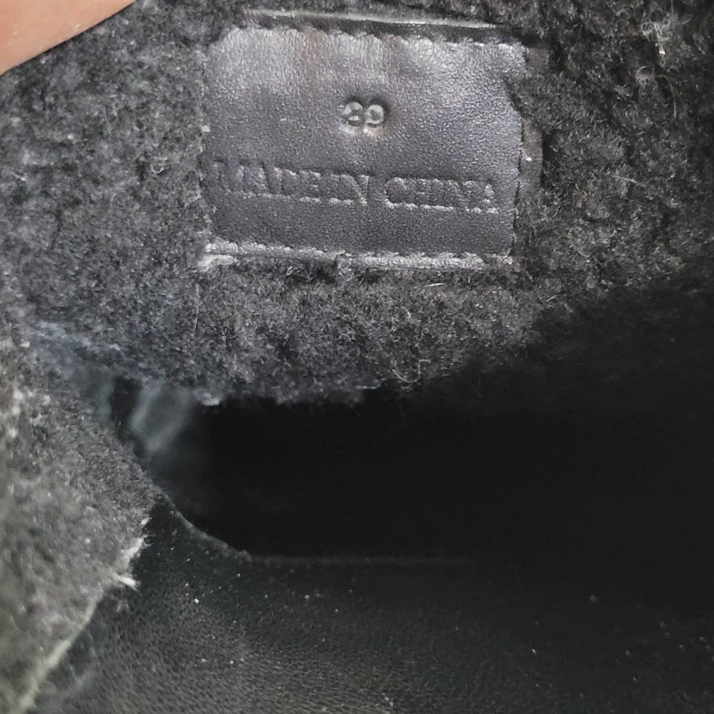 Rag & Bone Eisa Black Leather Shearling Platform Clog Mules - Size 39