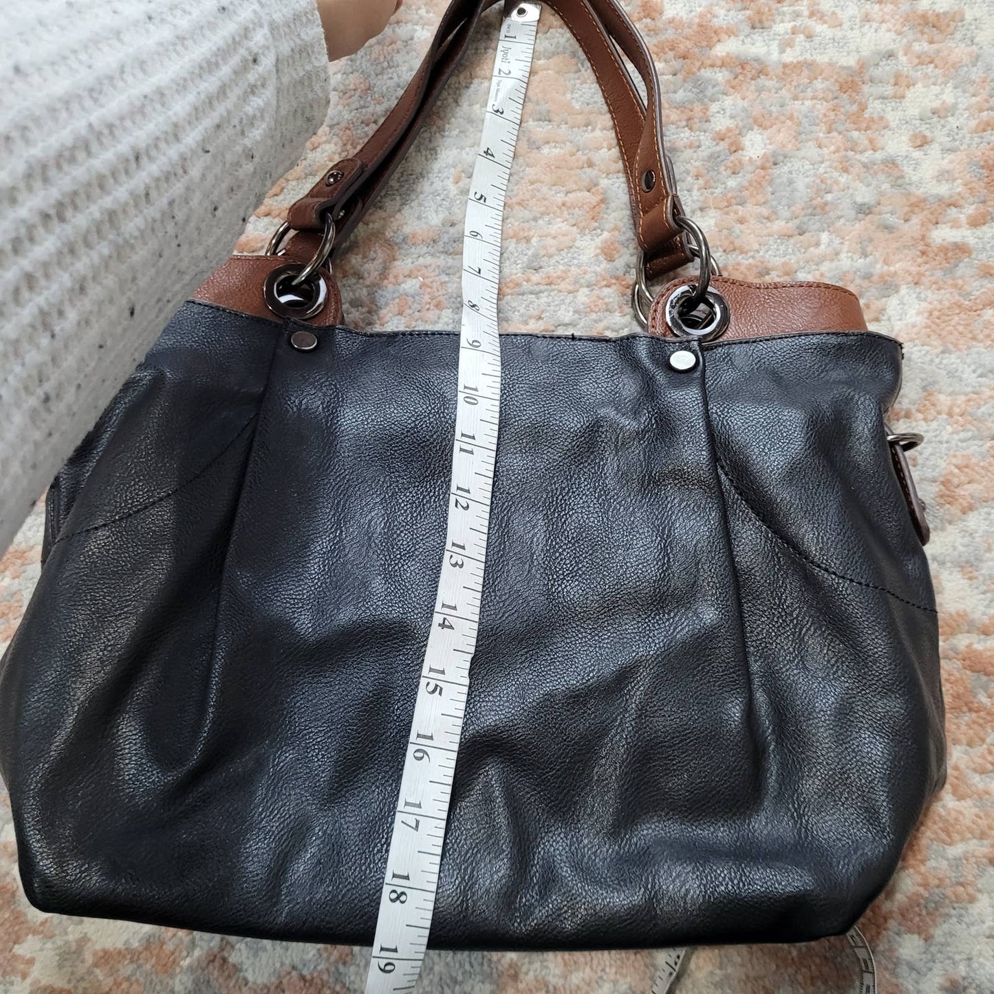 Clarks Black and Brown Leather Purse with Removable Clutch