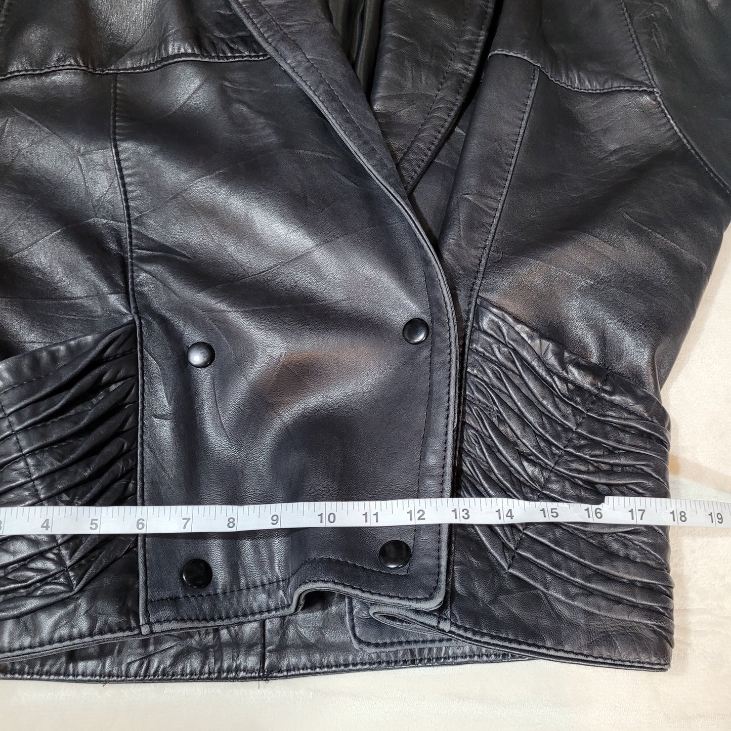 Vintage 1980s Valentino Pelle Black Leather Jacket - Size Medium