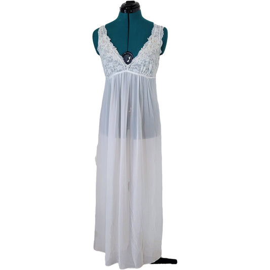 In Bloom by Jonquil Bridal Sheer Ivory Nightgown - Size Large