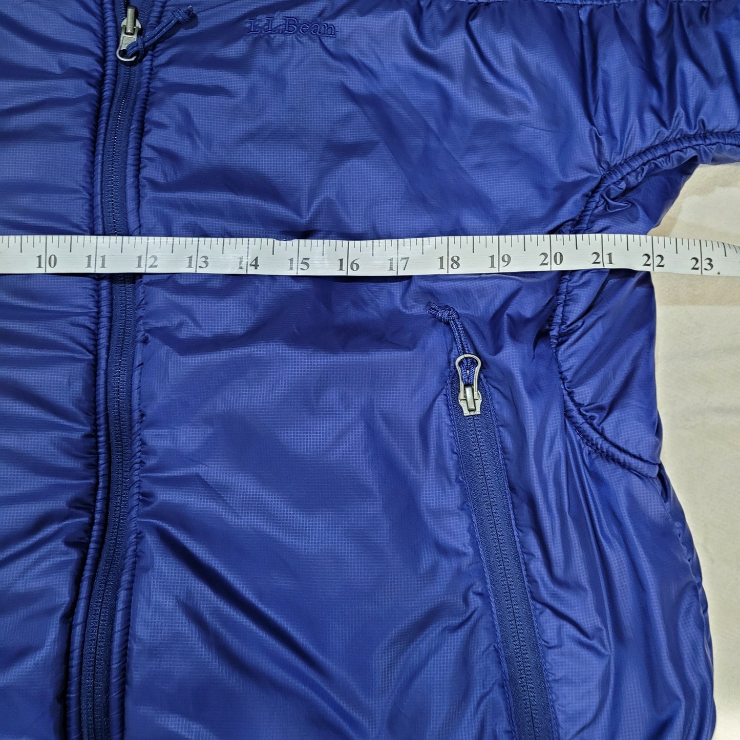 L.L. Bean Blue Puffer Primaloft Coat Jacket - Size Large