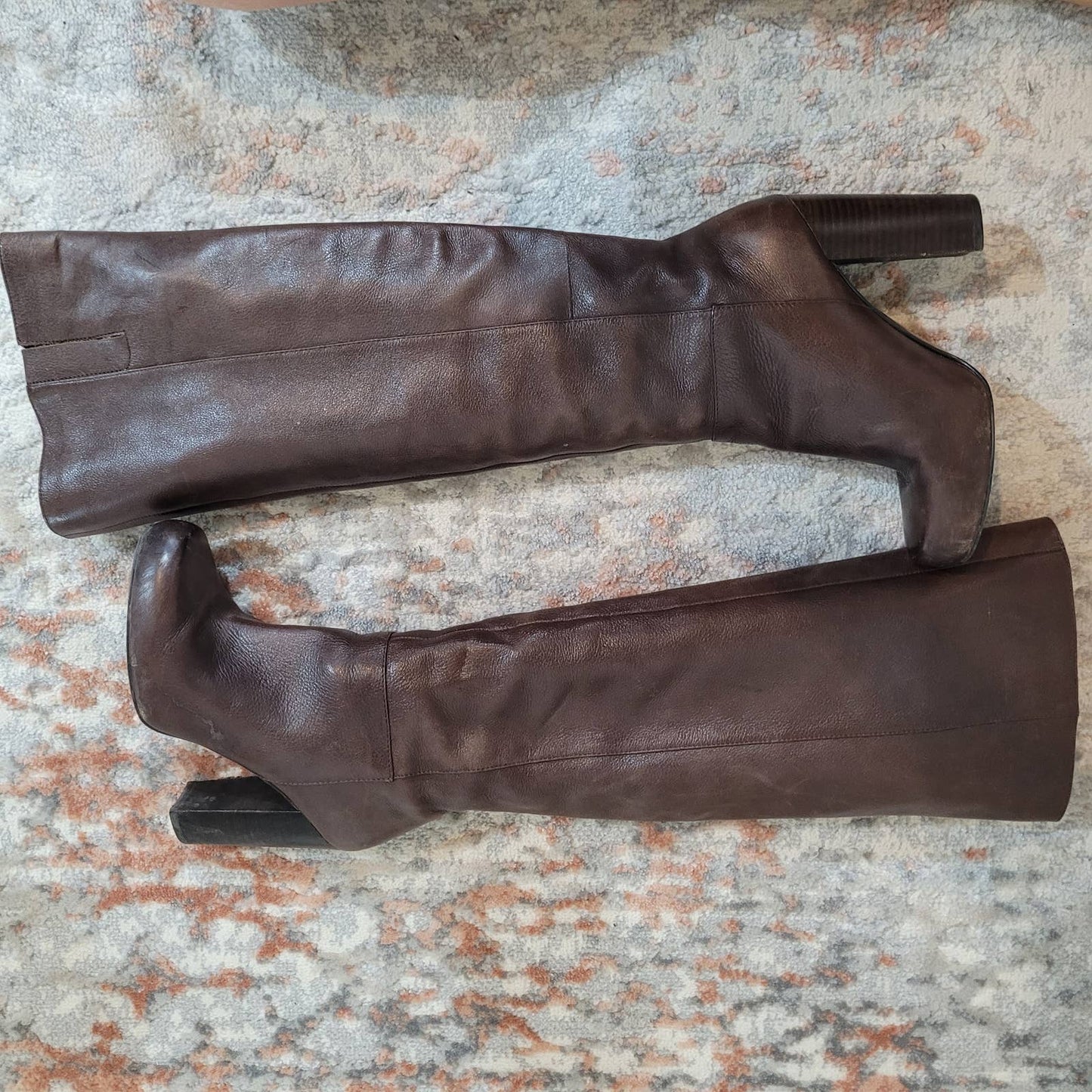 Nine West Crop Shop Brown High Heel Boots - Size 7