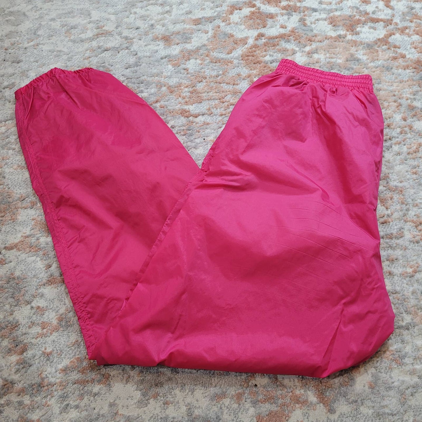 Vintage 1980s Windy Weather Pink Rain Pants - Size Large