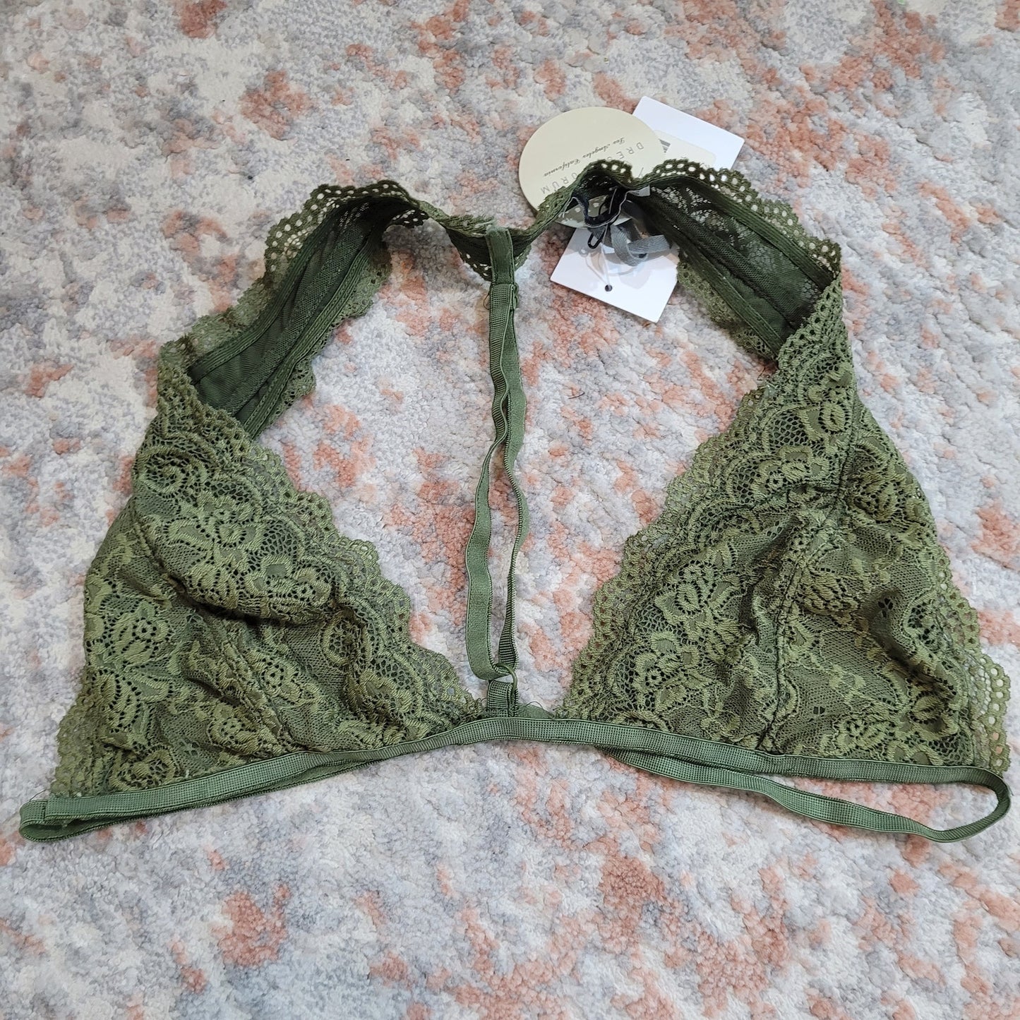 Dress Forum Green Lace Bralette - Size Medium