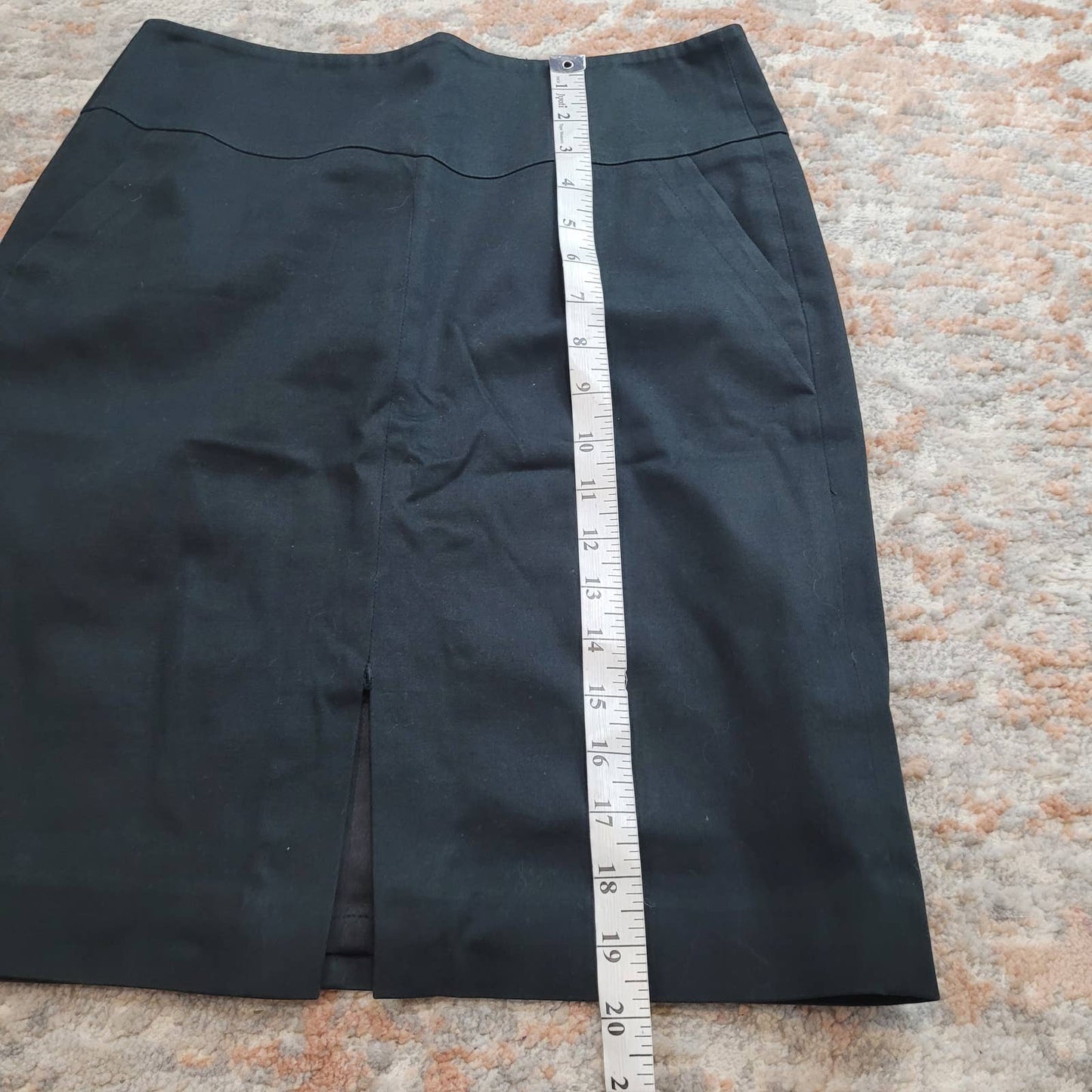 Club Monaco Black Front Slit Pencil Skirt - Size 2