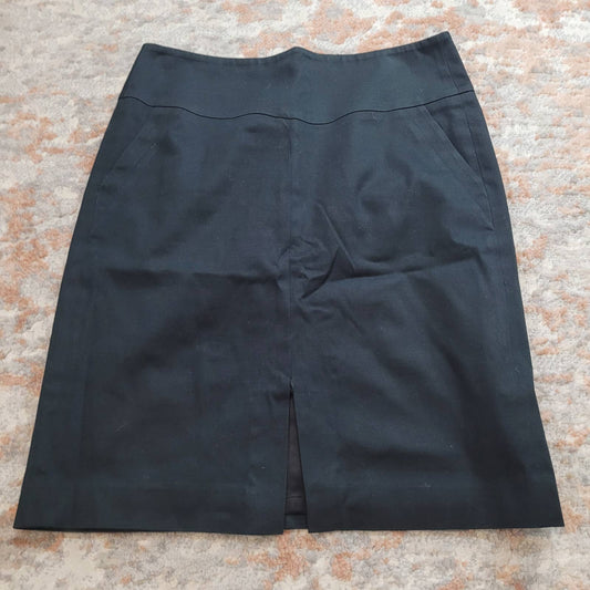 Club Monaco Black Front Slit Pencil Skirt - Size 2
