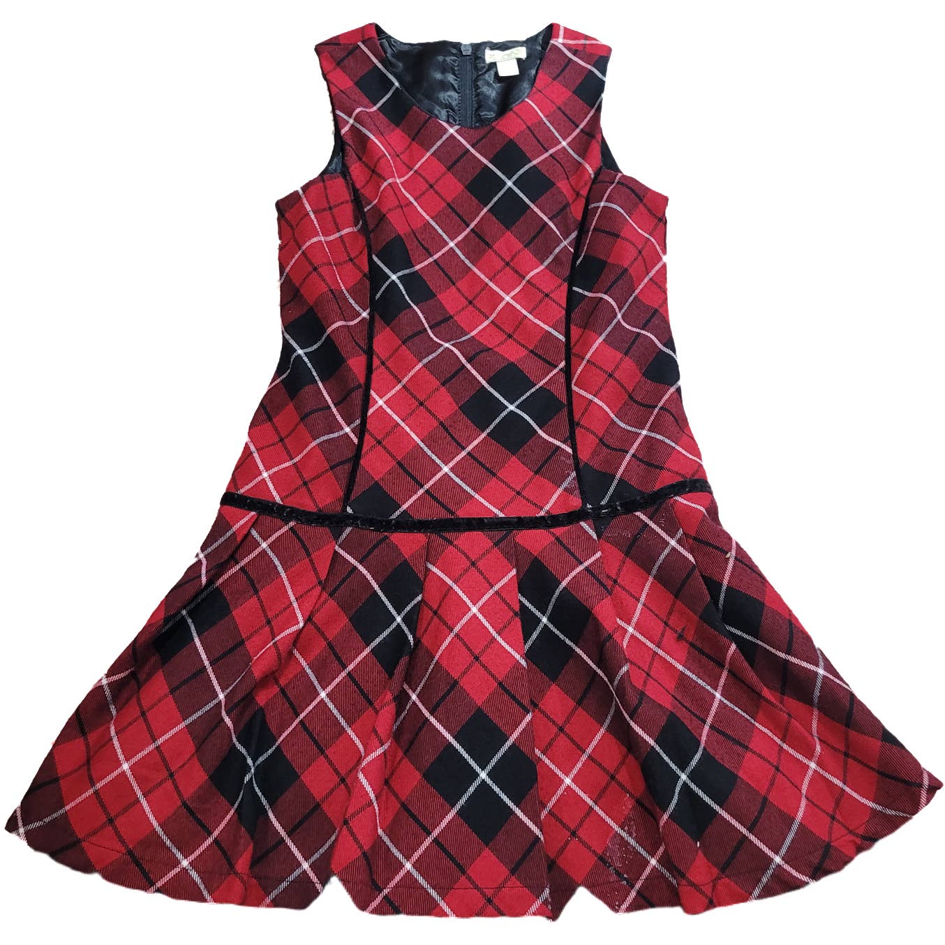 Place Red Plaid Pleated Dress - Size 10