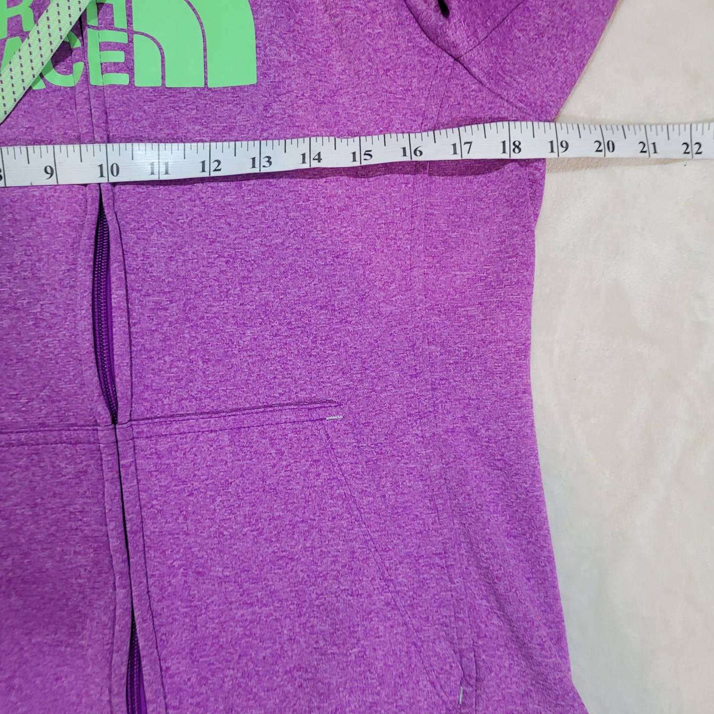 The North Face Purple Full Zip Hoody - Size Medium