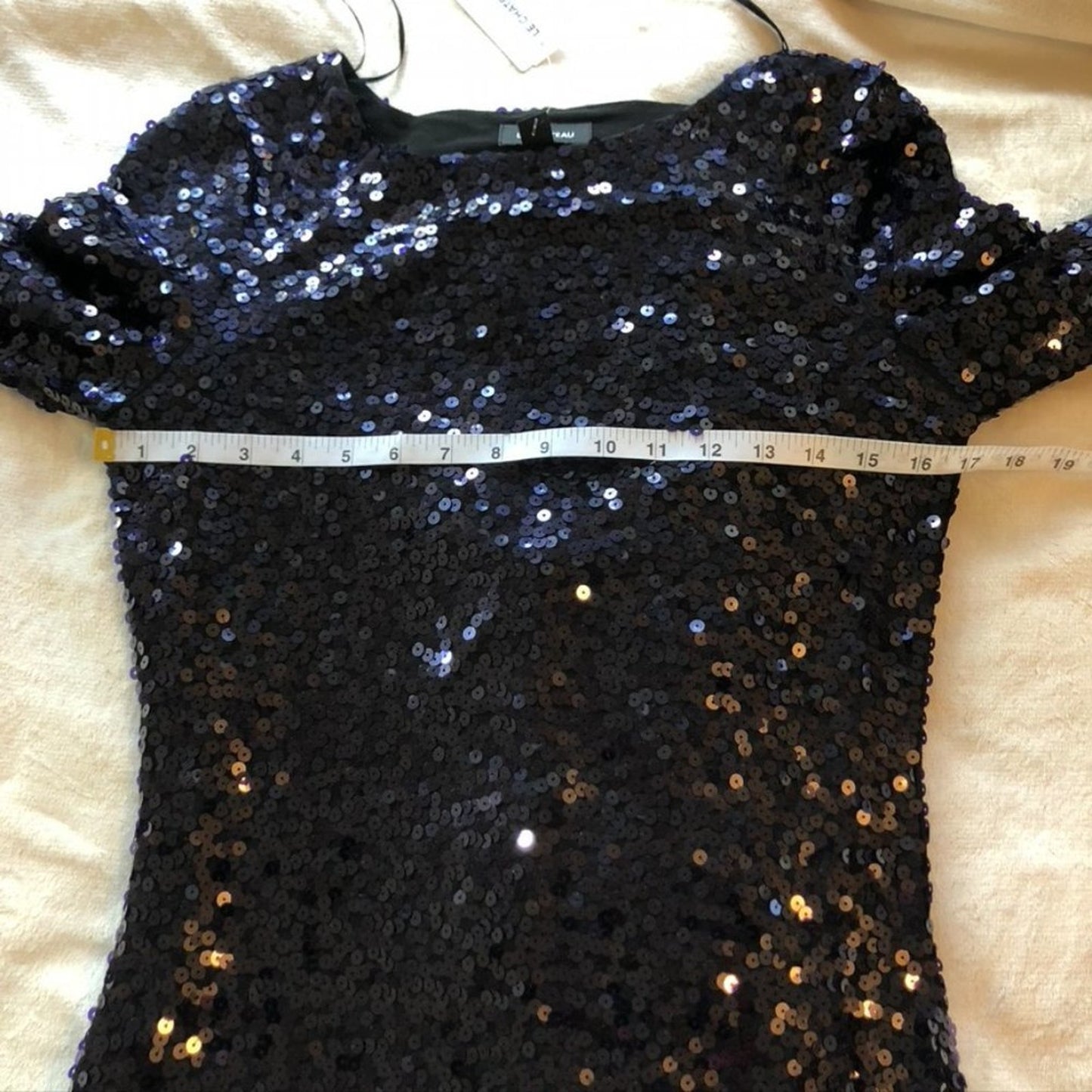 Le Chateau Sequin Jersey Mini Dress - Size Medium