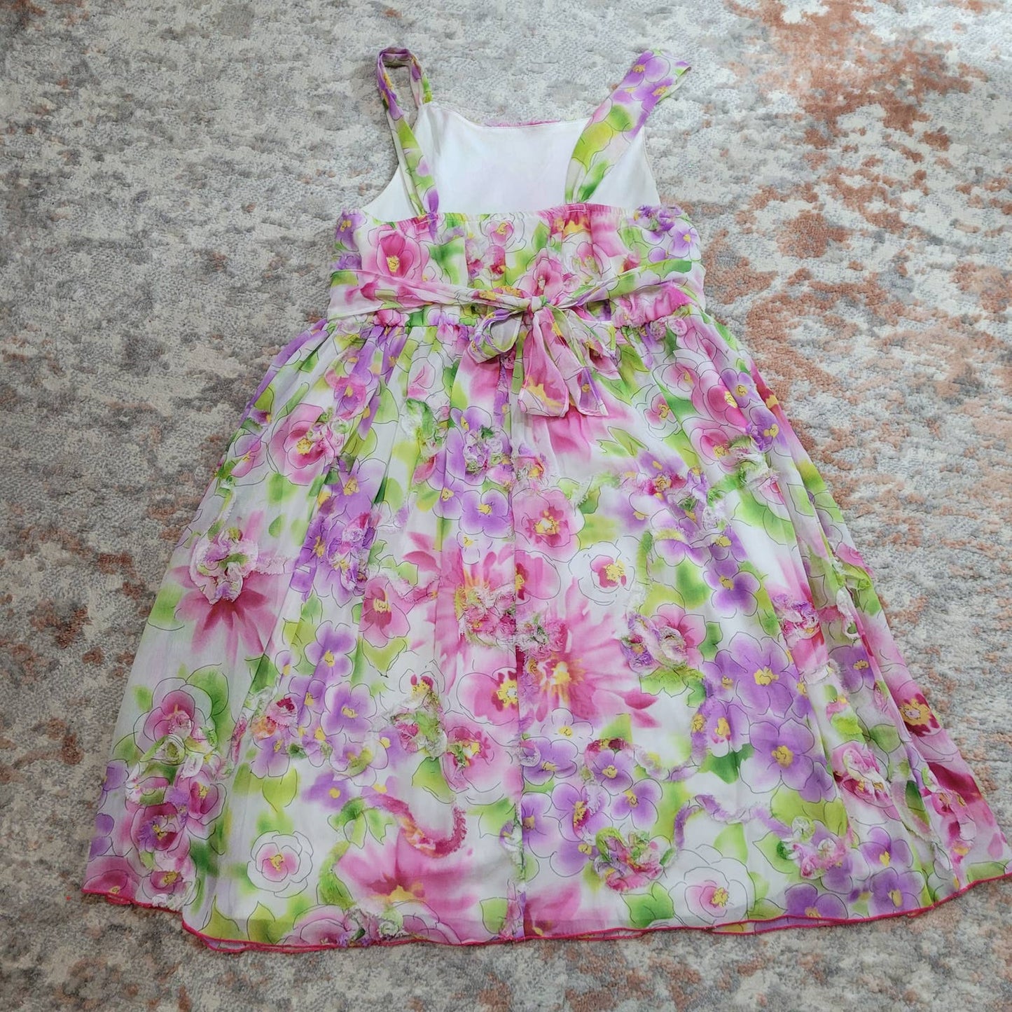 Bloome de Jeune Fille Spring Floral Dress - Size 14