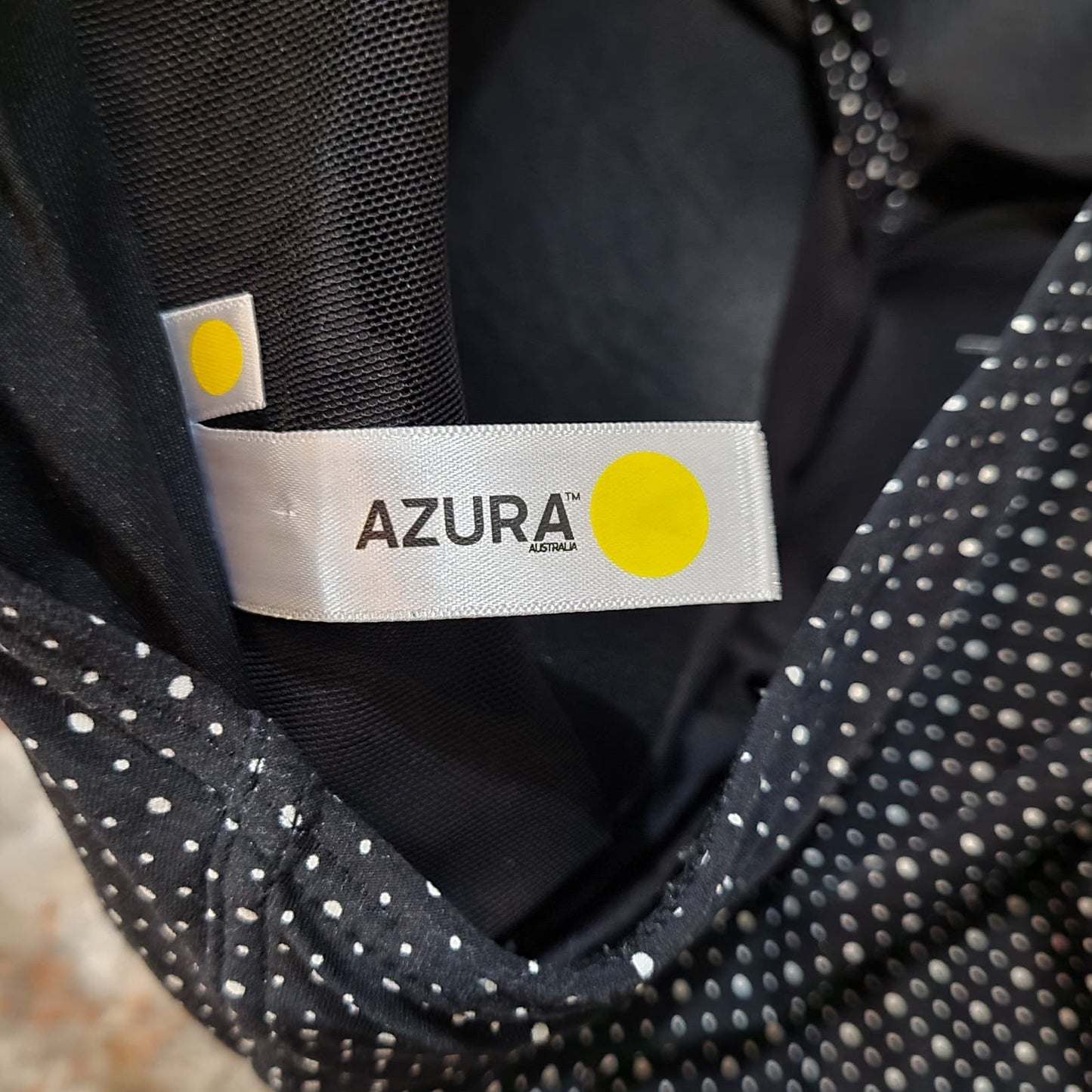 Azura Black Polka Dot One Piece Swimsuit Strapless or Halter - Size 10