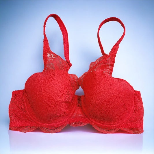 Simone Perele Red Lace Bra - Size 34C