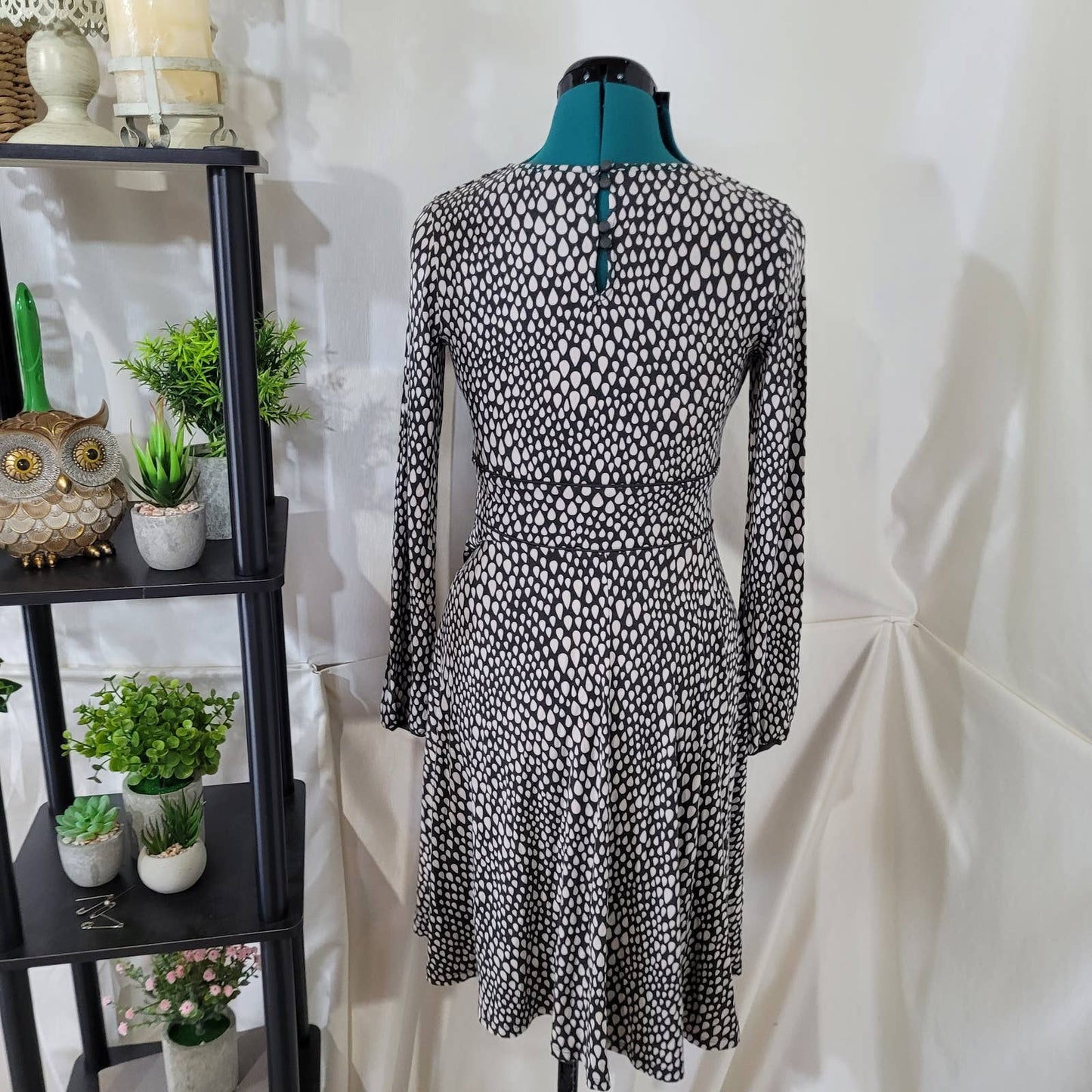 Boden Long Sleeve Marilyn Keyhole A-Line Dress - Size Small