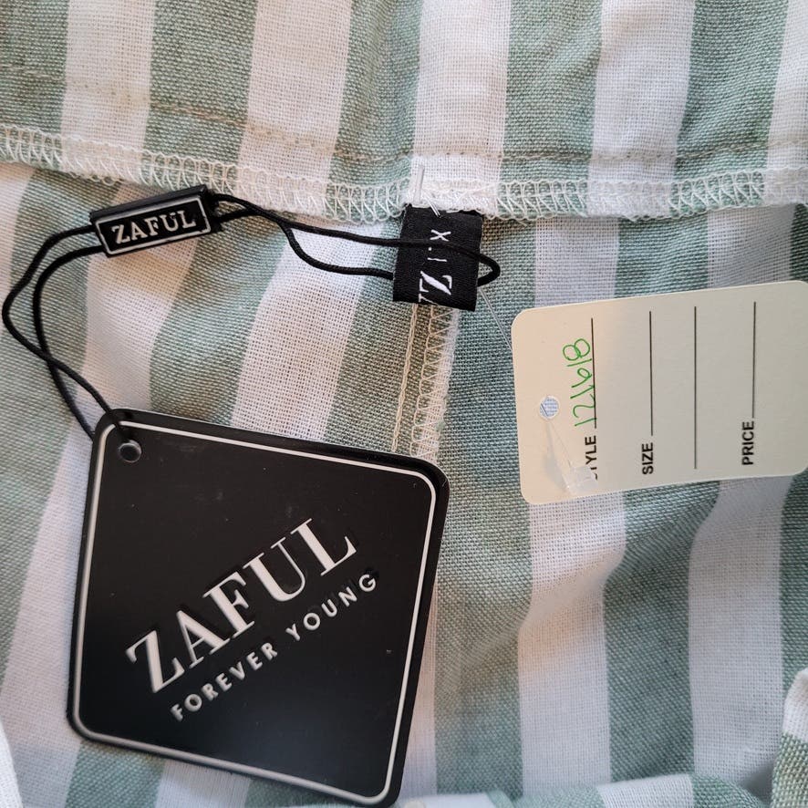 Zaful High Waist Striped Shorts - Size Extra Large