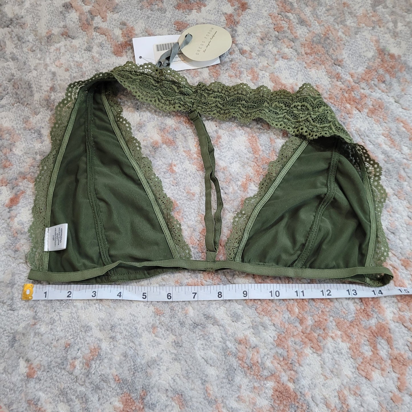 Dress Forum Green Lace Bralette - Size Medium