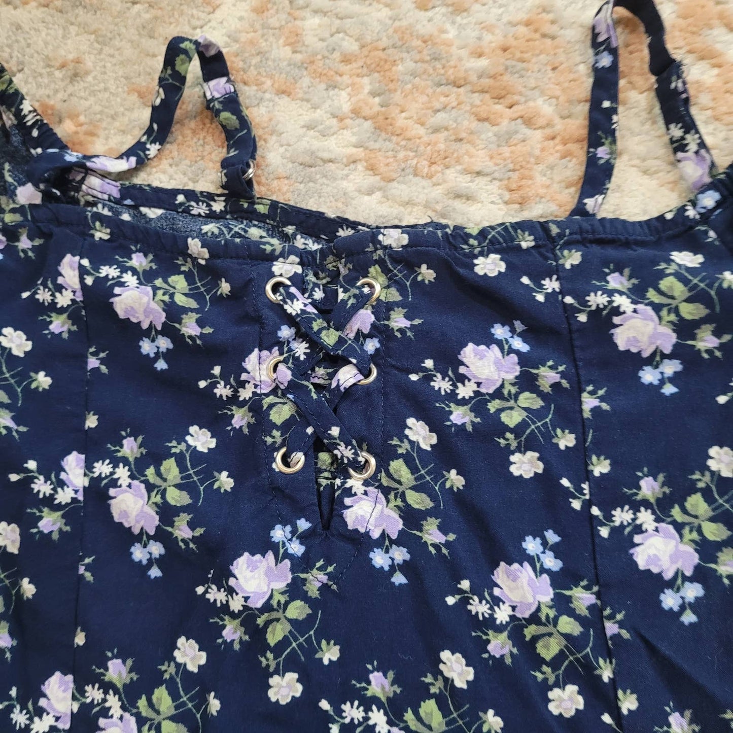 Place Blue Floral Dress - Size 14