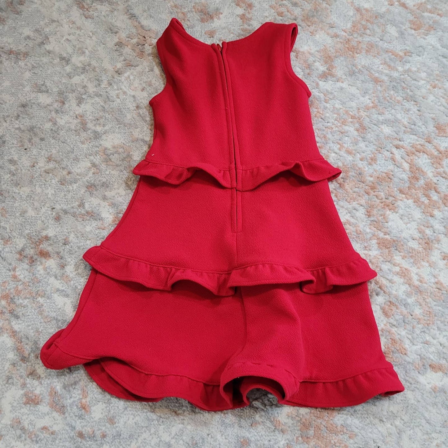 Place Red Ruffled Dress - Size 4