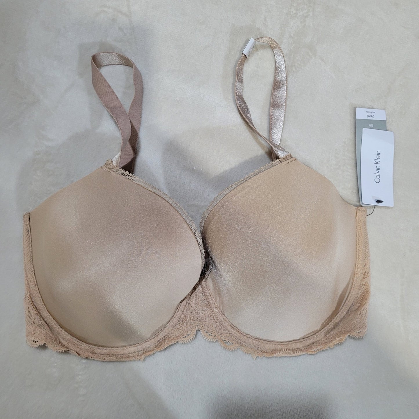 Calvin Klein Demi Lift Multiway Beige Bra - Size 36DDD