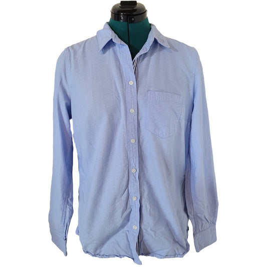 Banana Republic Soft Wash Blue Button Up Collared Blouse - Size Small