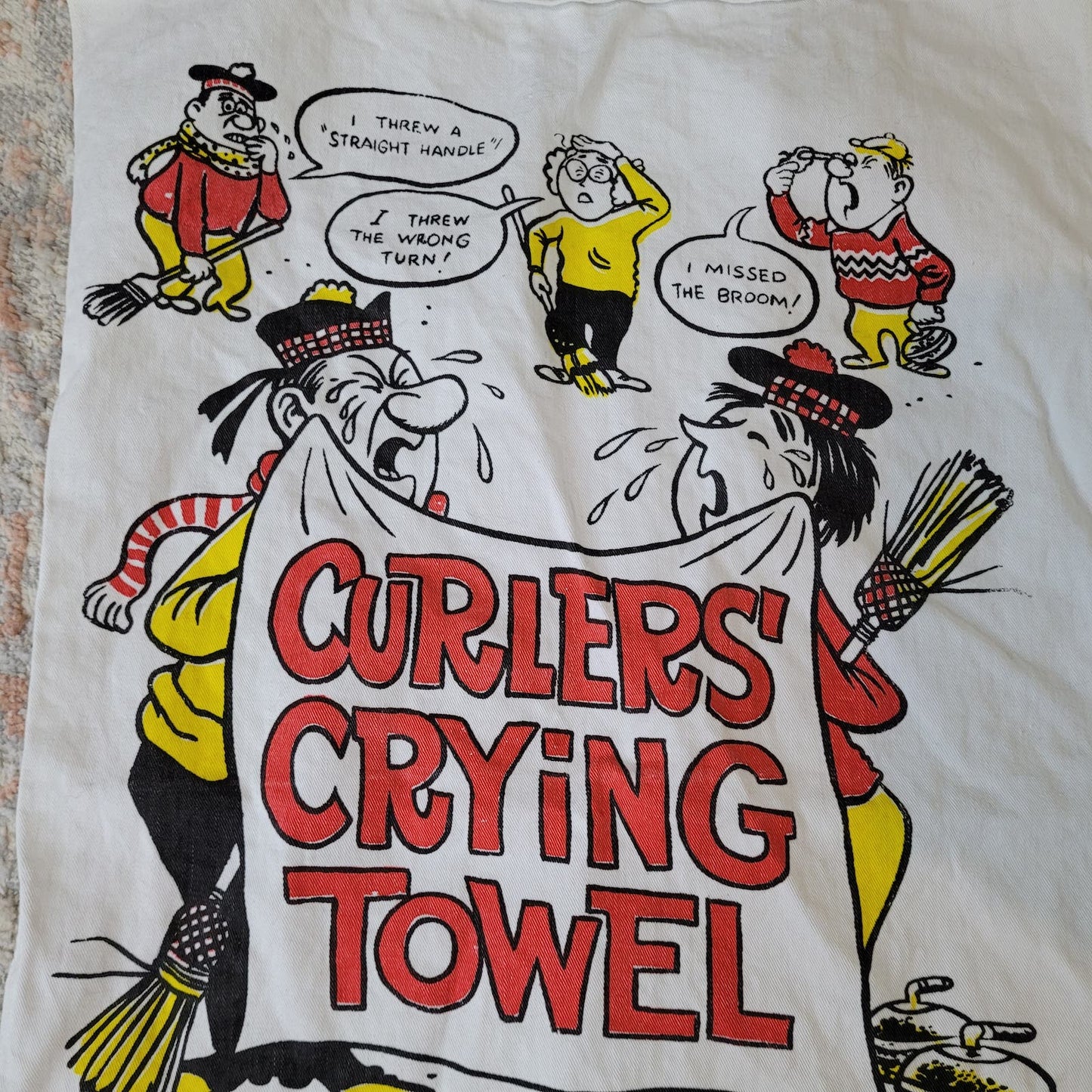 Curlers Crying Towel Curling Tea Towel Gag Gift Novelty Tea Towel