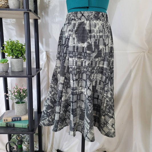 Anthropologie Lapis Geometric Pattern Midi Skirt - Size Large