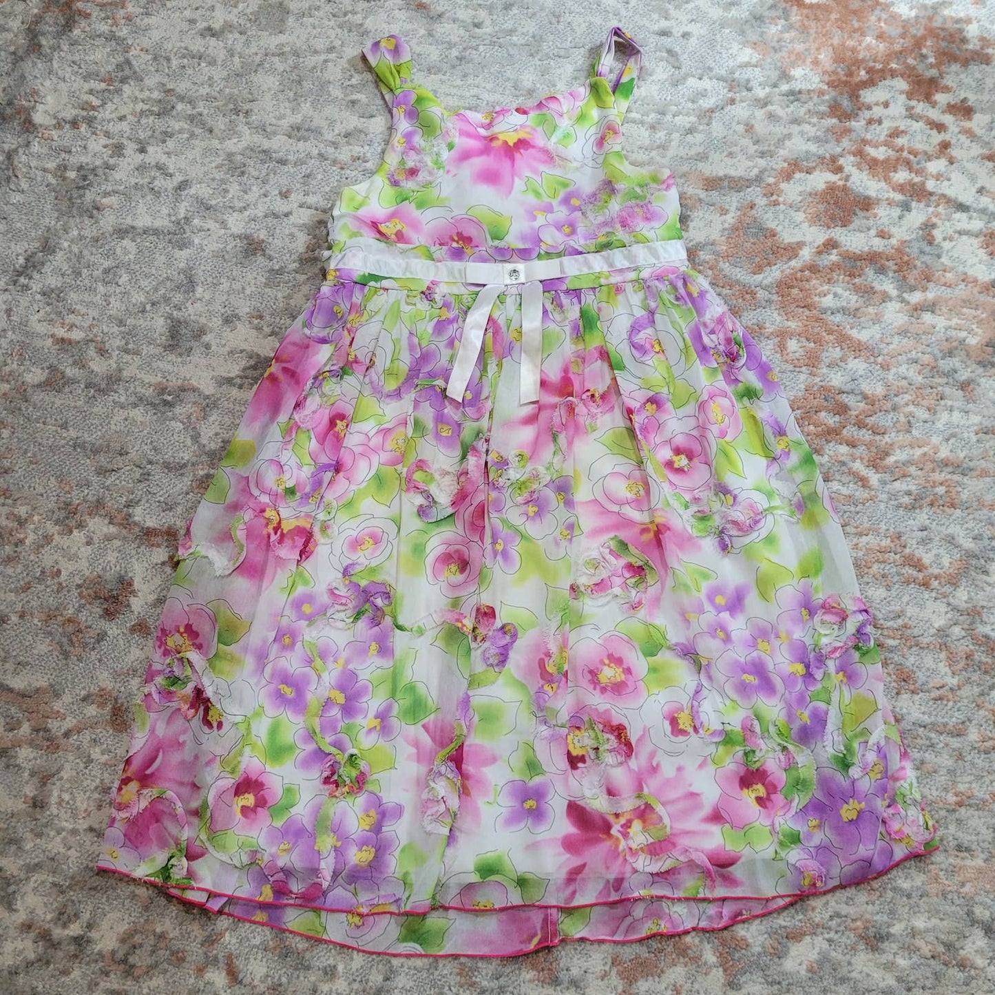 Bloome de Jeune Fille Spring Floral Dress - Size 14