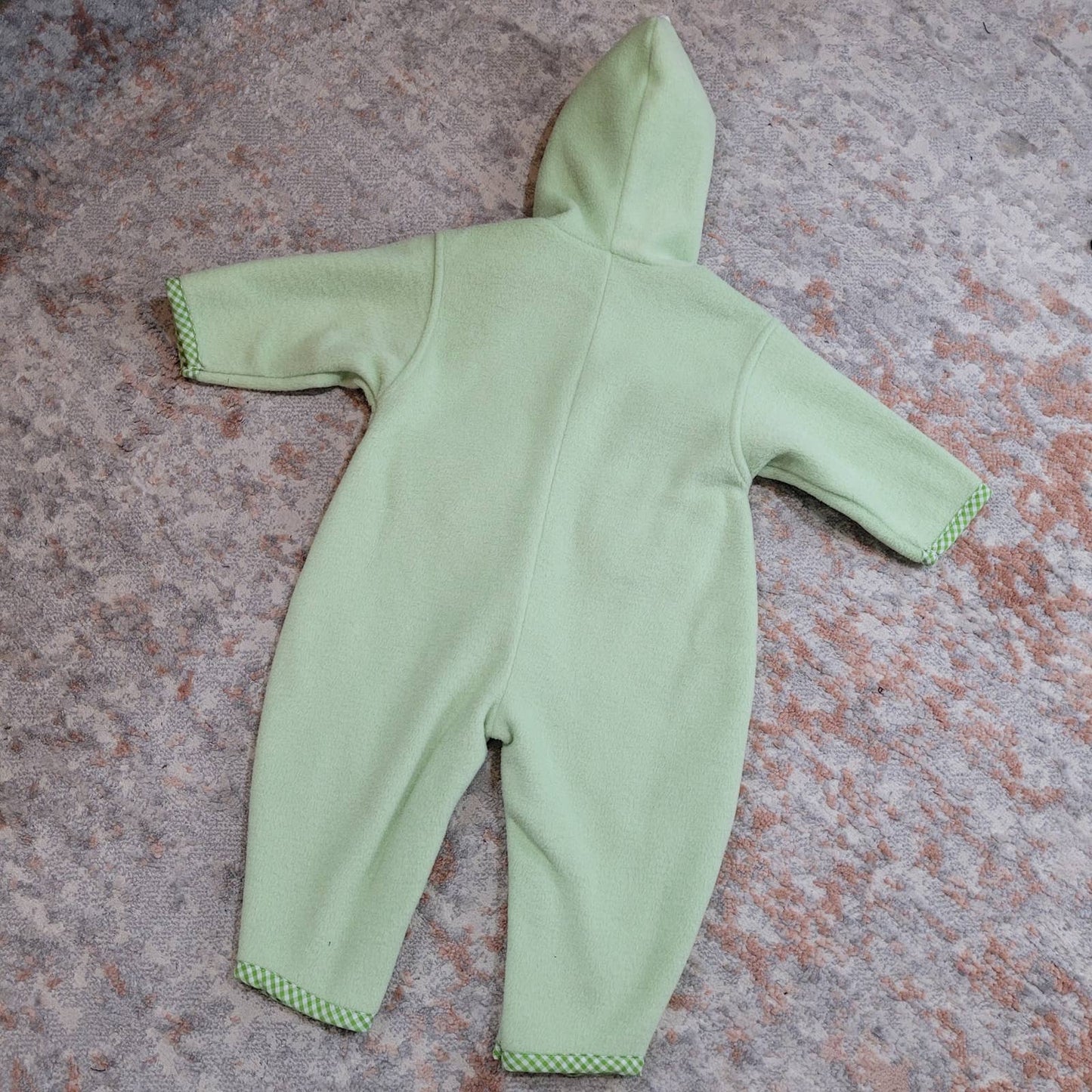 Baby Bell Green Fleece Jumpsuit with Puppy Design - Size 18M