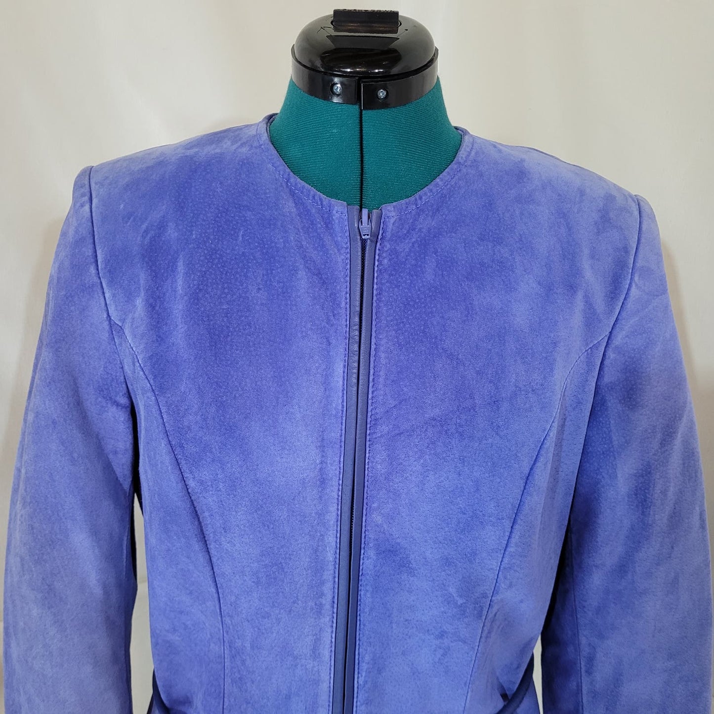 Vintage Danier Blue Leather Jacket - Size Small