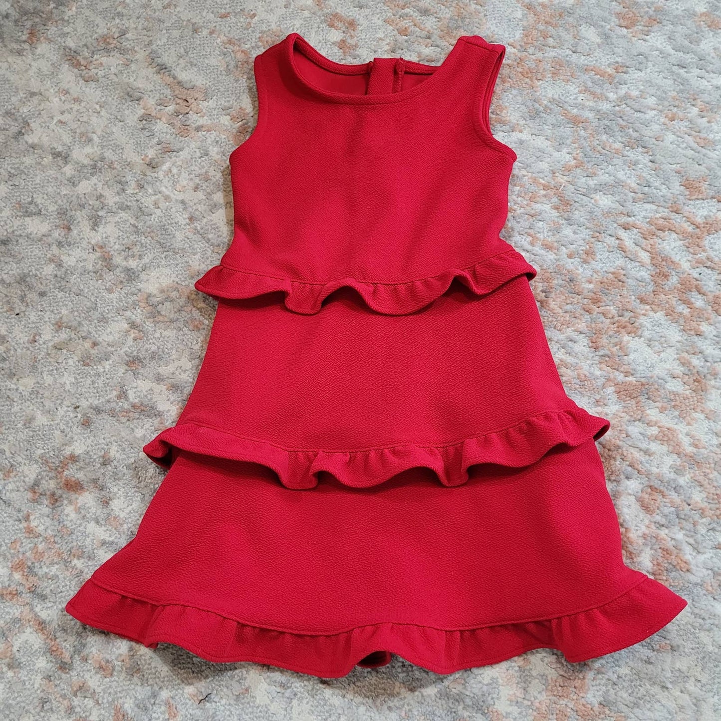 Place Red Ruffled Dress - Size 4