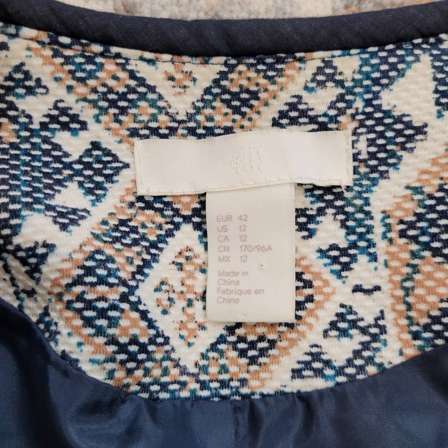 H&M Aztec Pattern Blazer - Size 12