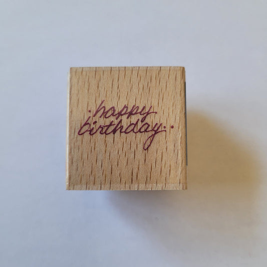 Whispers Sugarloaf Products Rubber Stamp - Happy Birthday
