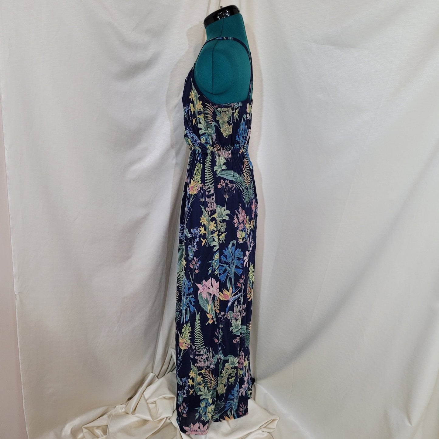 Mexx Metropolitan Blue Tropical Floral Maxi Dress - Size Medium