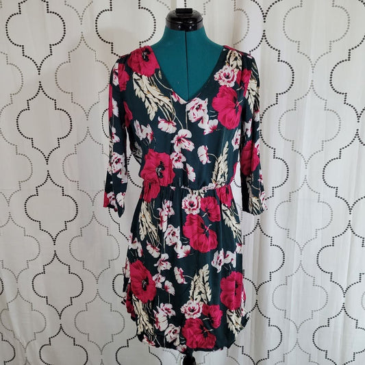 Jacqueline de Yong by ONLY Floral Poppy Dress - Size 36 (Small)