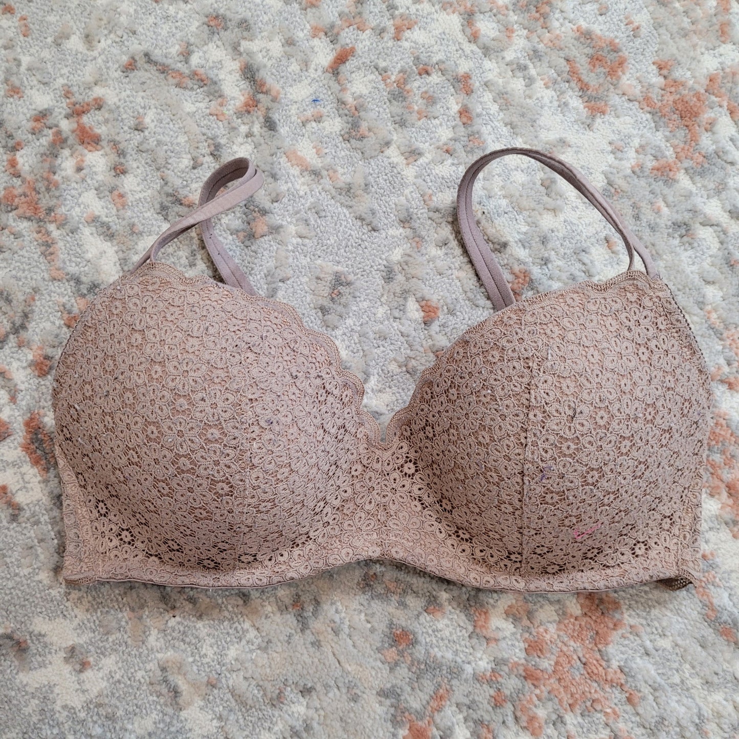 Aerie Beige Lace Bra - Size 34DDD