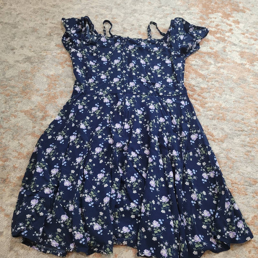 Place Blue Floral Dress - Size 14