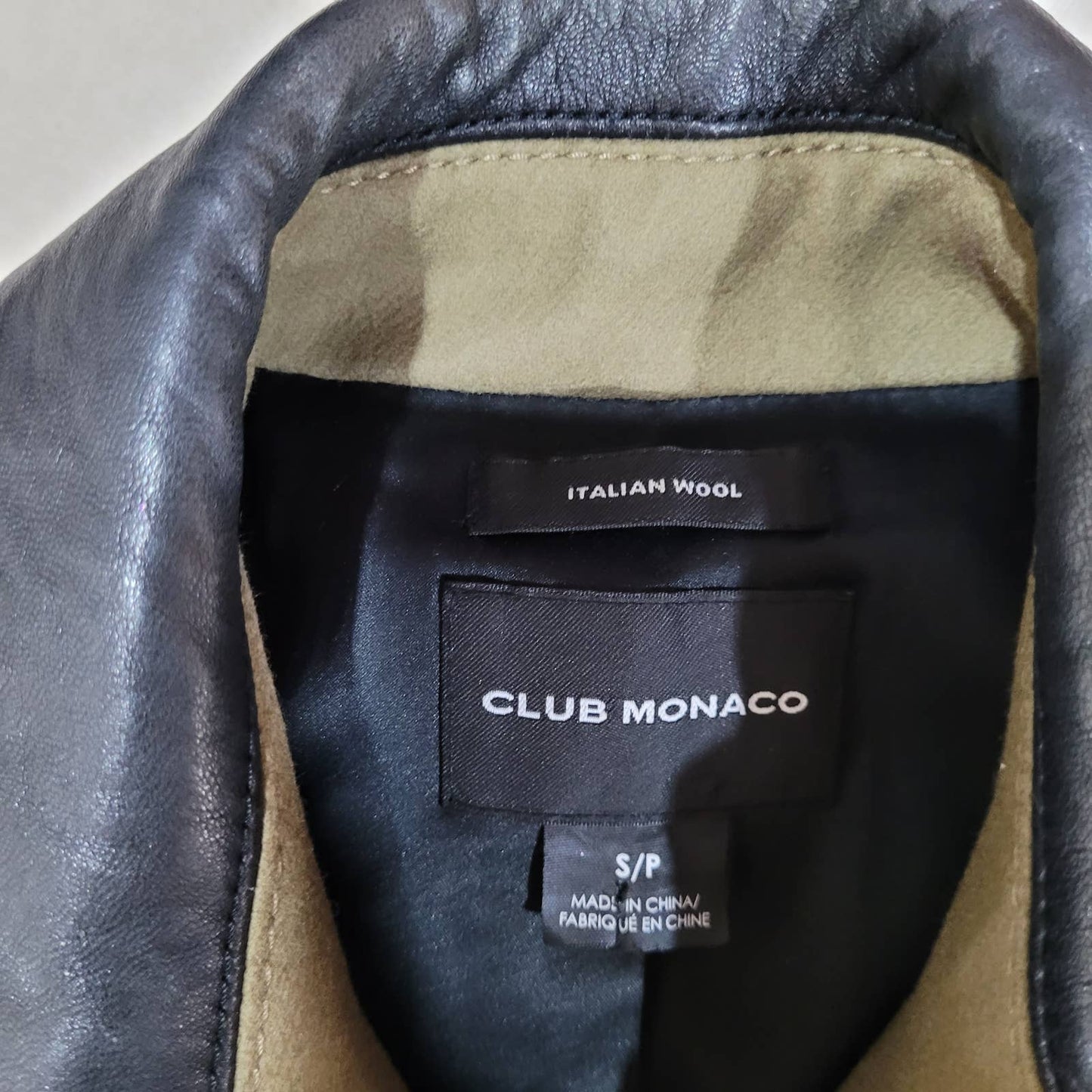 Club Monaco Stunning Rowan Wool and Leather Coat - Size Small