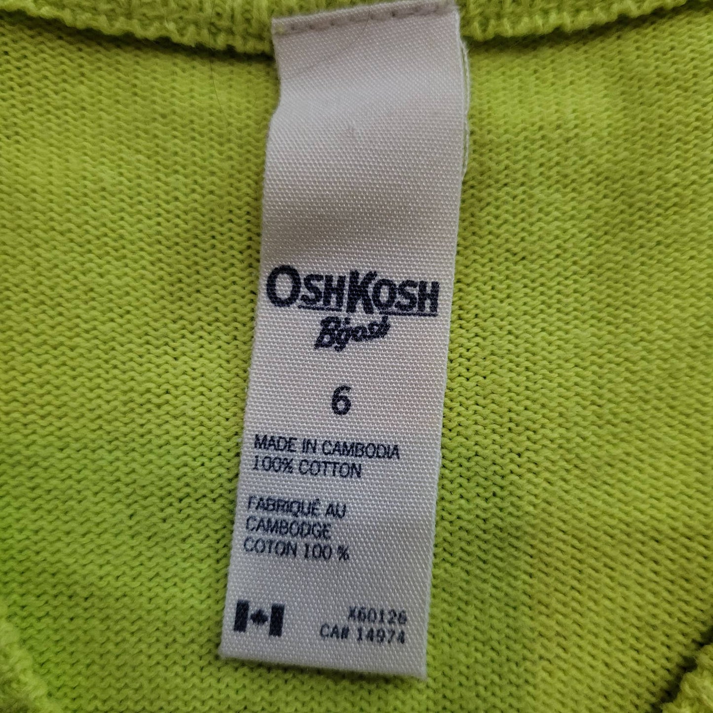 OshKosh B'Gosh Green Cardigan - Size 6