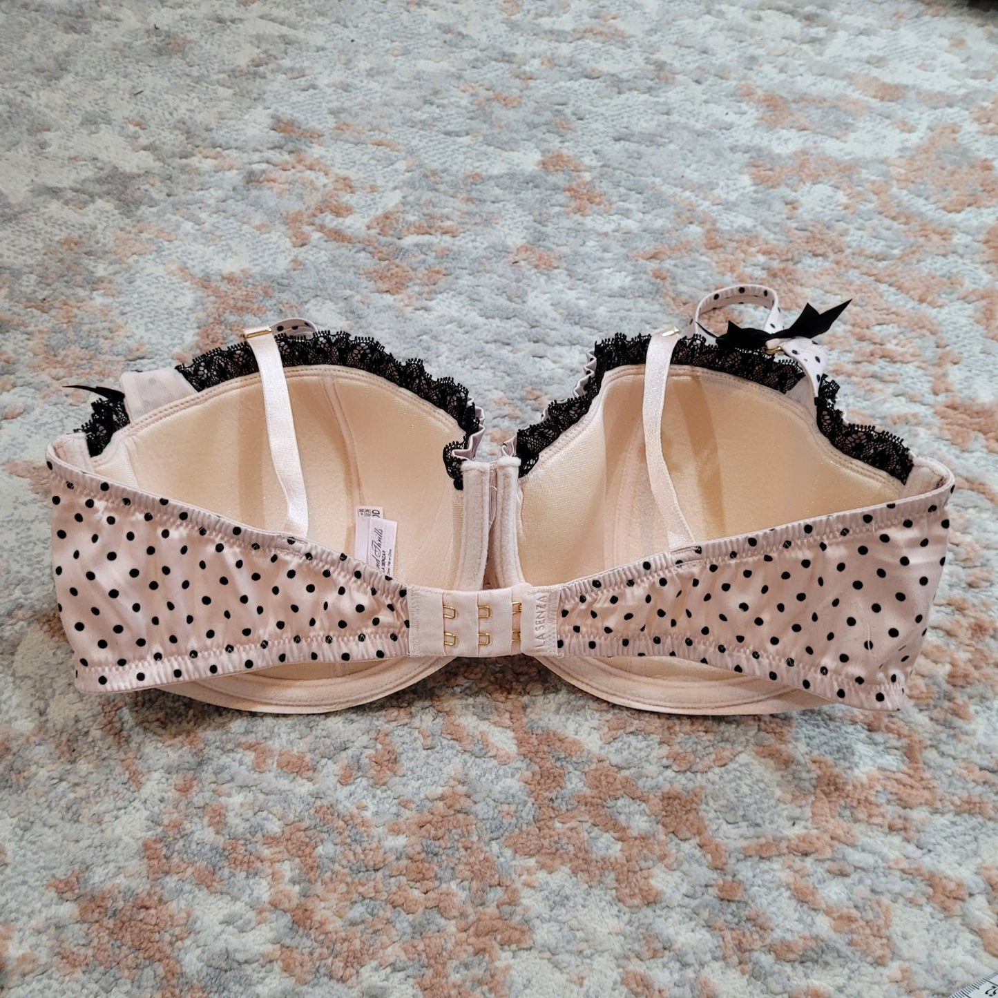 Frills and Thrills by La Senza Polka Dot Lace Bra - Size 36DD