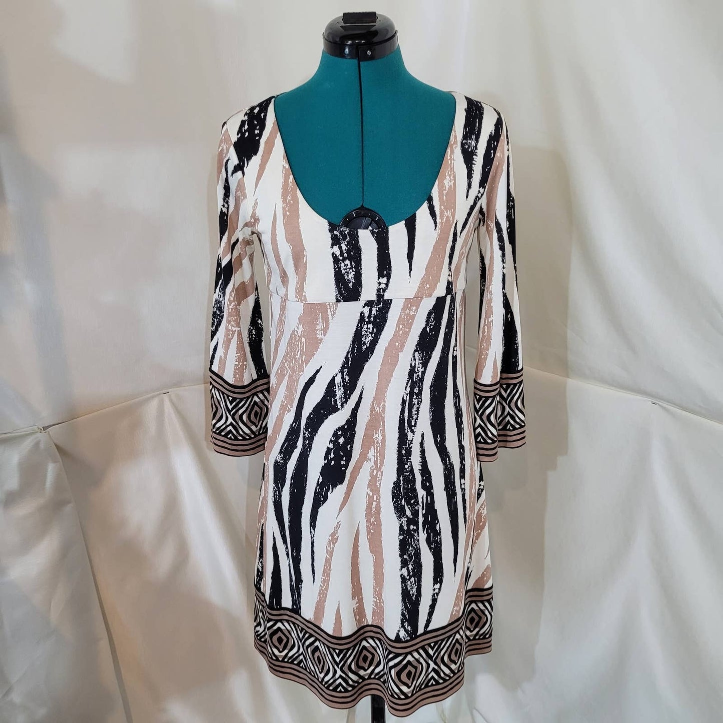 Diane Von Furstenberg Vintage Laetitia Silk Dress Animal Print in Neutral Tones