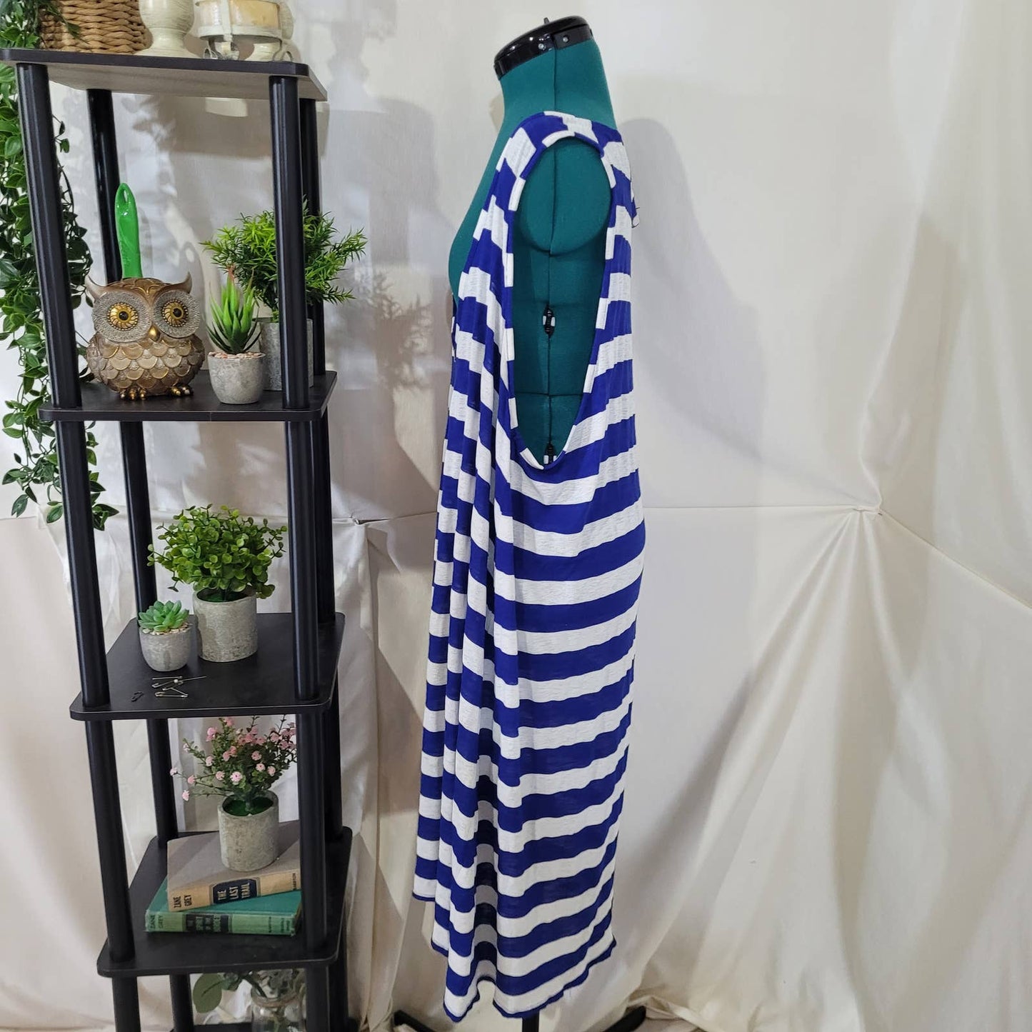 Sea Swimwear Blue Striped Coverup Tank Dress - Size 2X