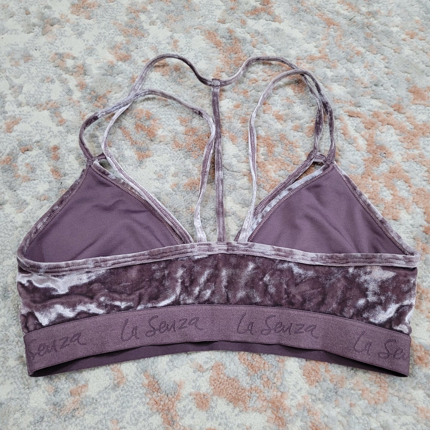 La Senza Purple Velvet Bralette - Size Medium